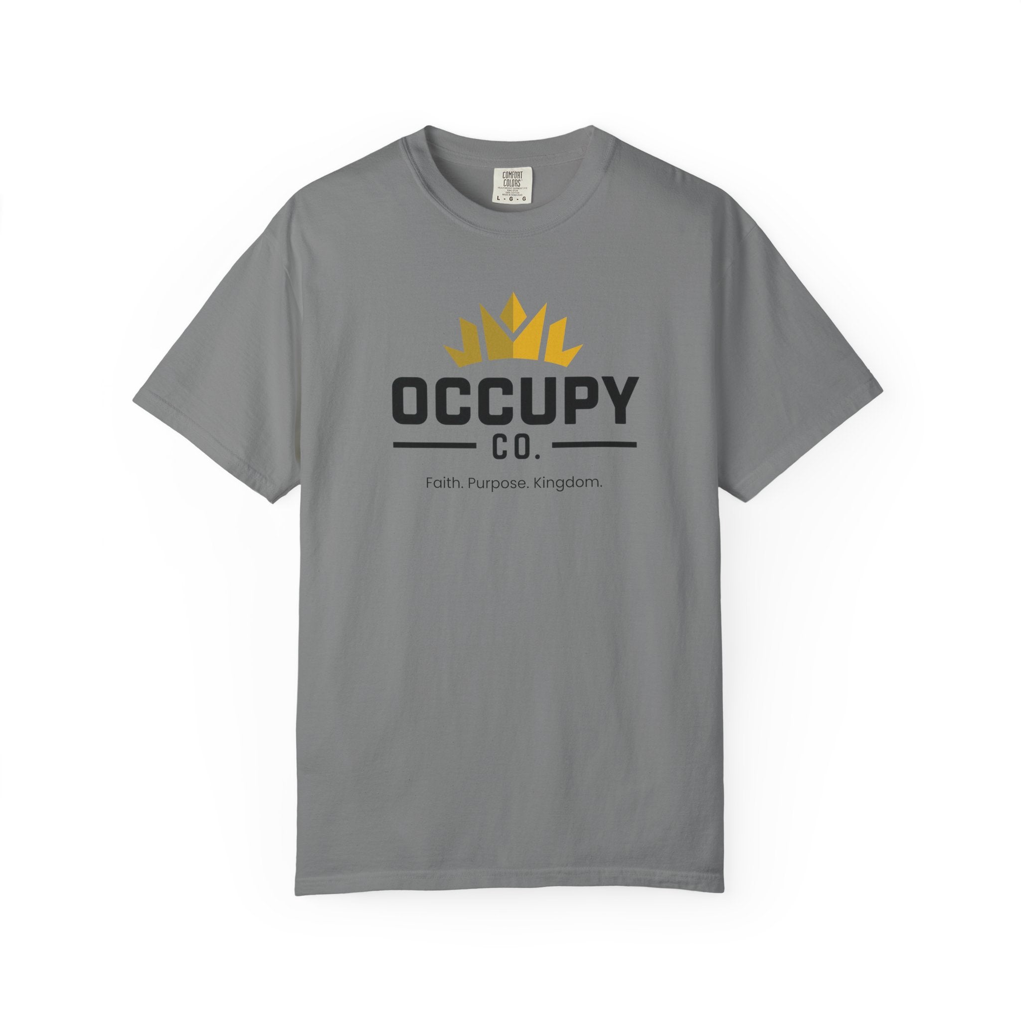 Occupy Co. Crown Logo T-Shirt — Faith. Purpose. Kingdom. Casual Graphic Tee