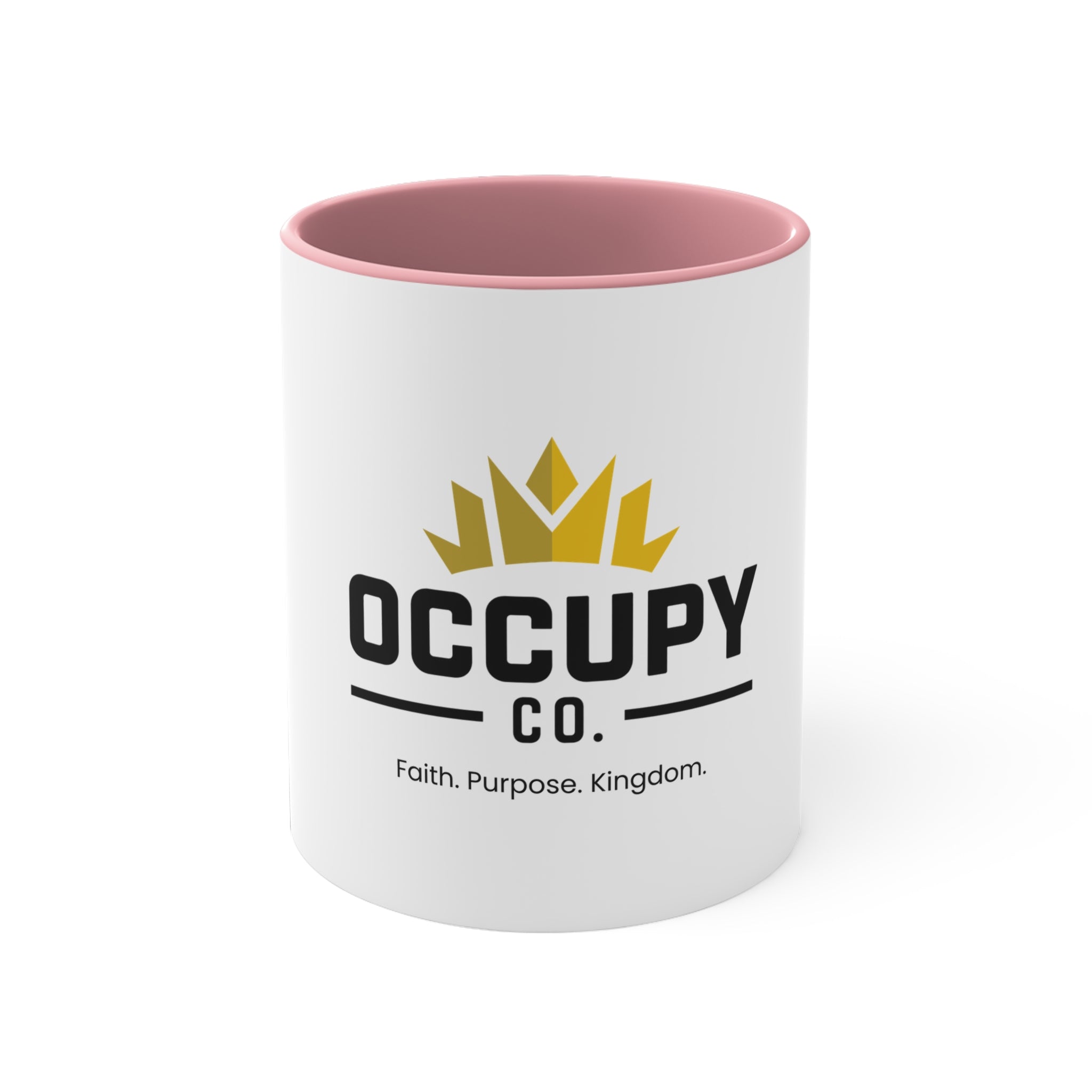 Accent Mug — Occupy Co. Logo | Faith, Purpose, Kingdom Coffee Cup