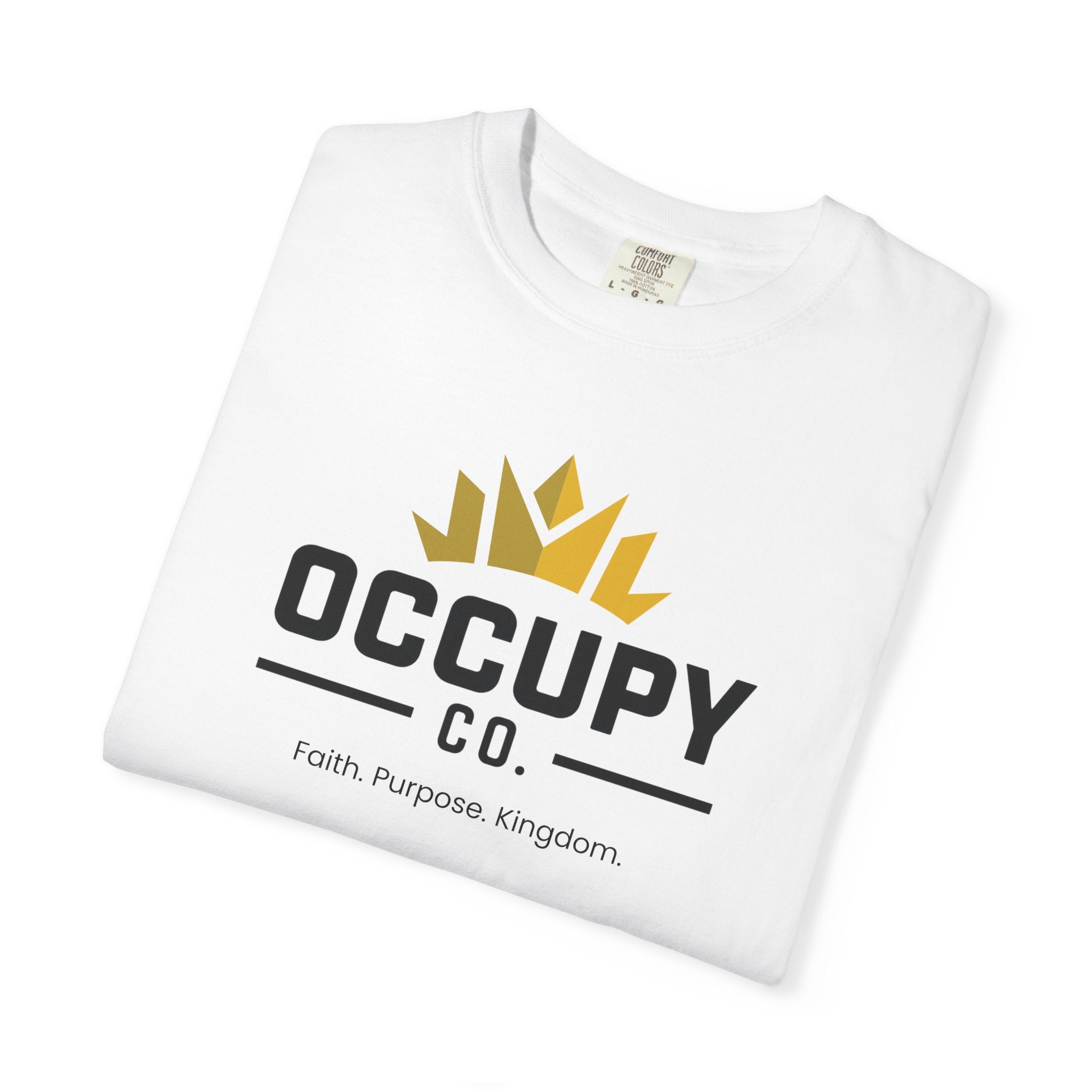 Occupy Co. Crown Logo T-Shirt — Faith. Purpose. Kingdom. Casual Graphic Tee
