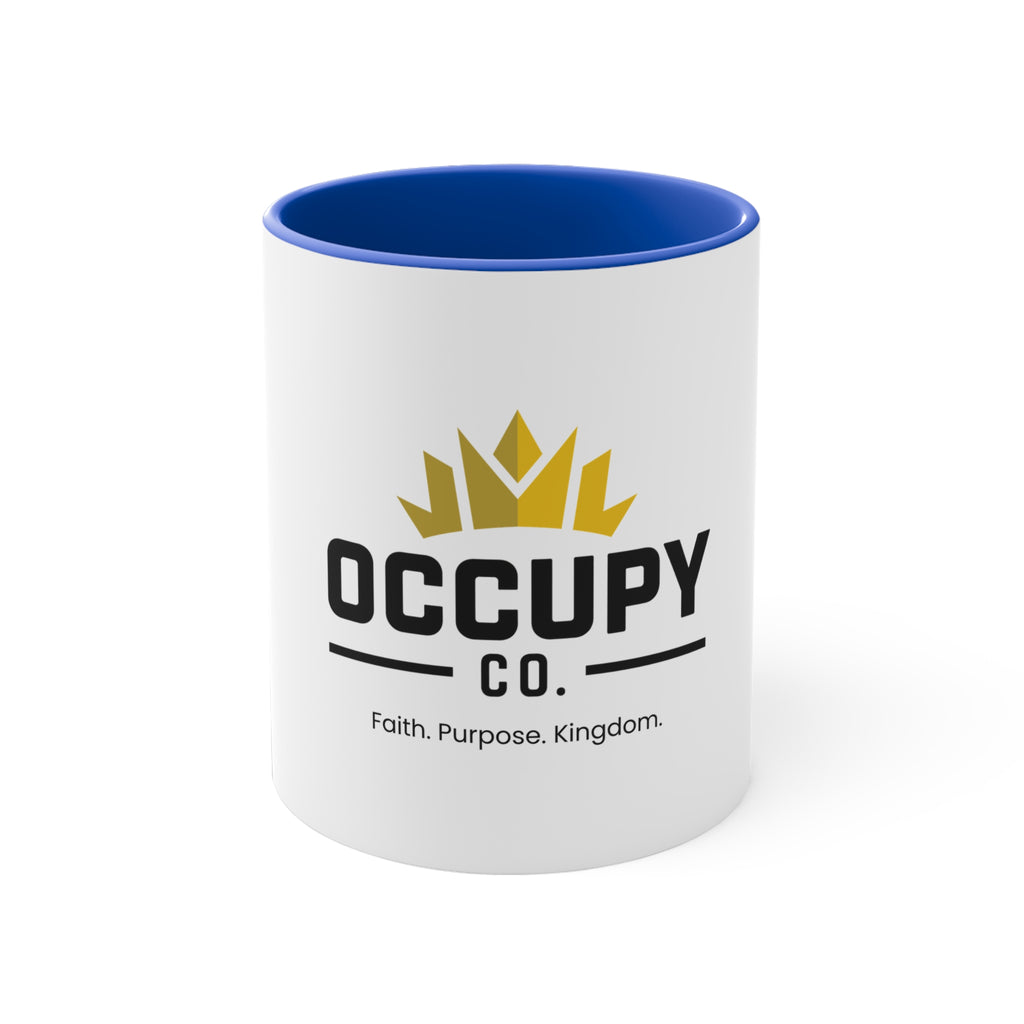 Accent Mug — Occupy Co. Logo | Faith, Purpose, Kingdom Coffee Cup