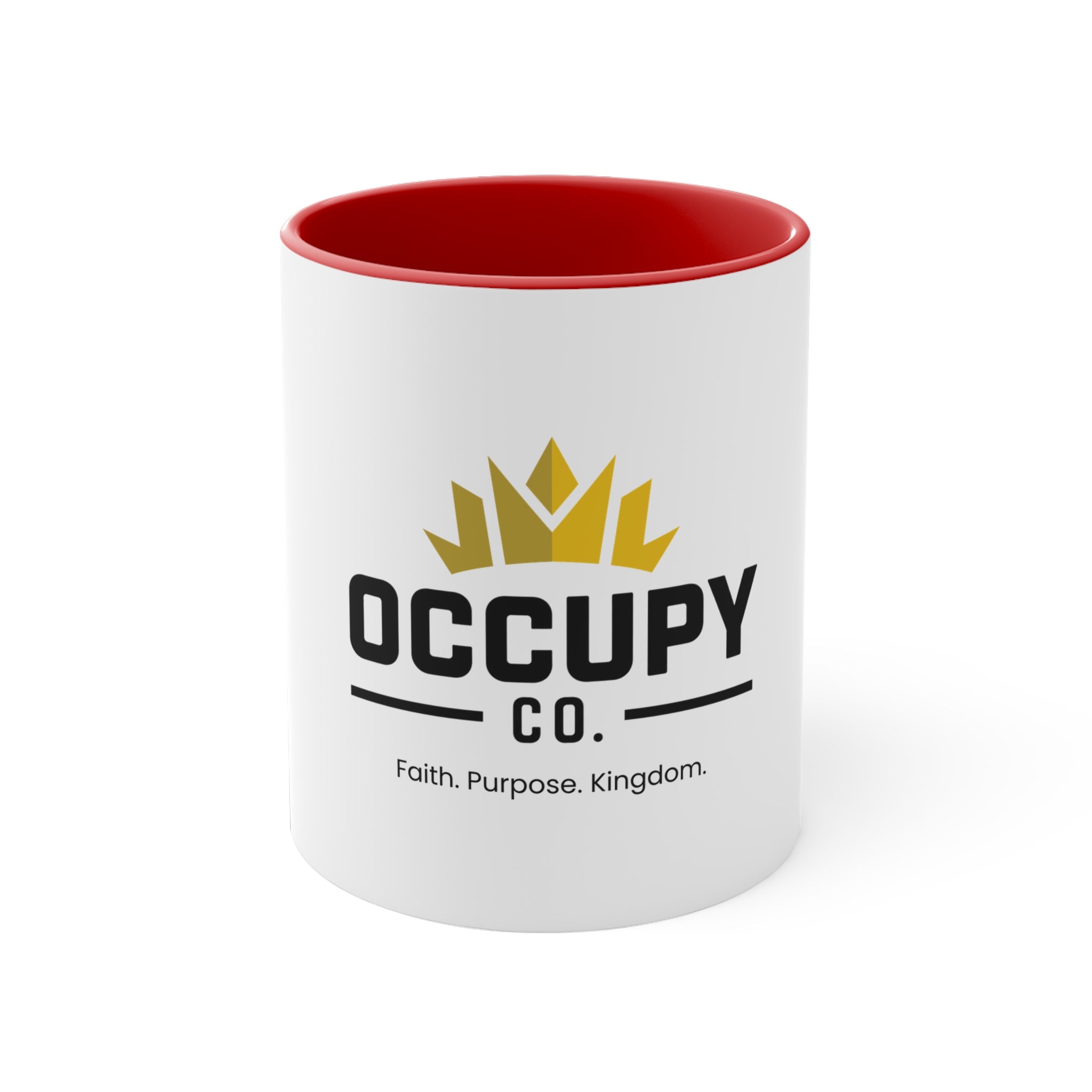 Accent Mug — Occupy Co. Logo | Faith, Purpose, Kingdom Coffee Cup