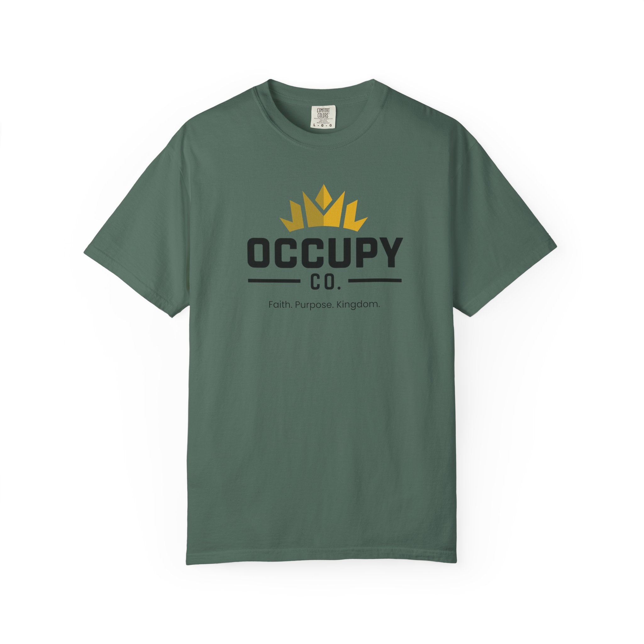 Occupy Co. Crown Logo T-Shirt — Faith. Purpose. Kingdom. Casual Graphic Tee
