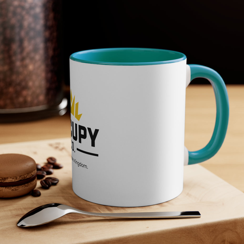 Accent Mug — Occupy Co. Logo | Faith, Purpose, Kingdom Coffee Cup
