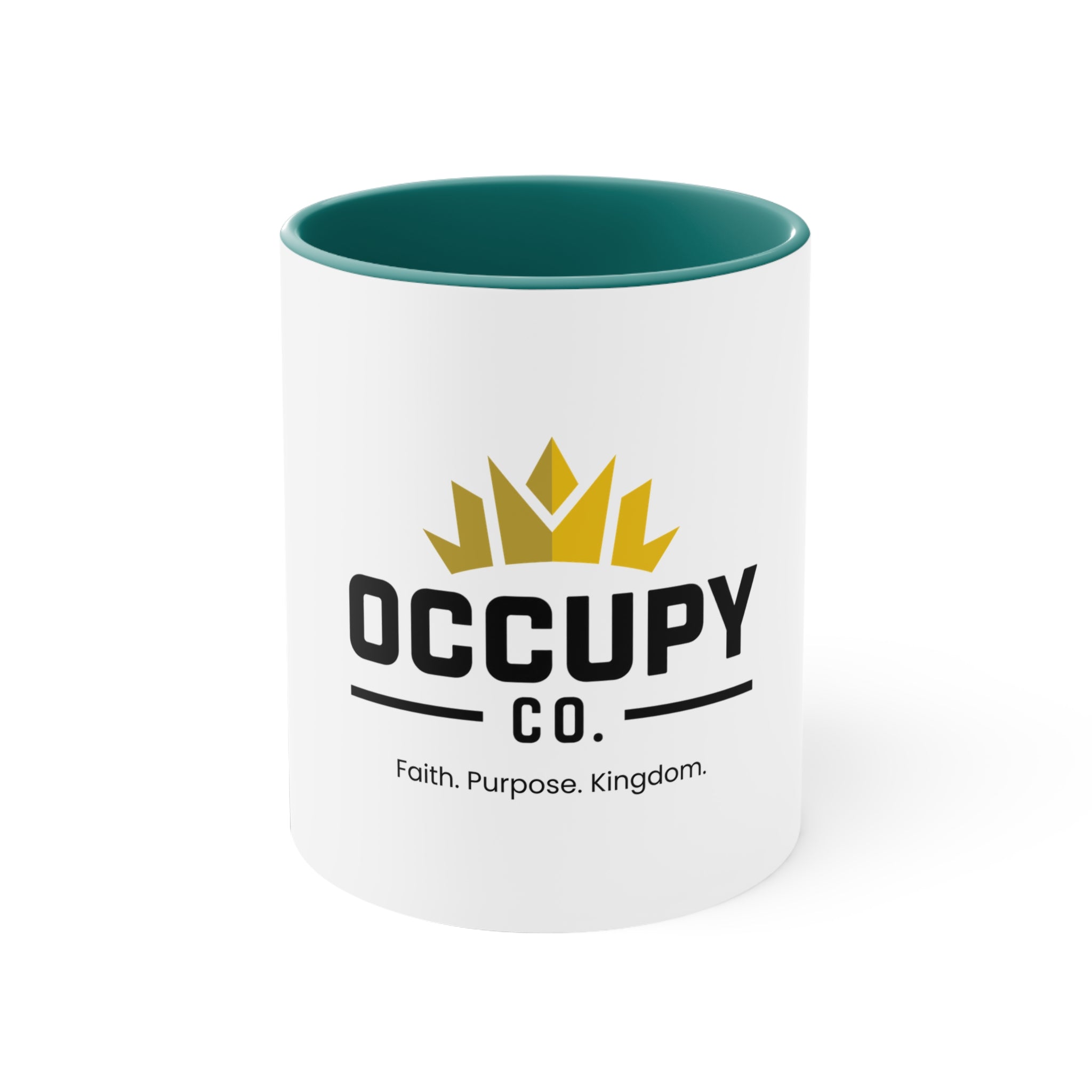 Accent Mug — Occupy Co. Logo | Faith, Purpose, Kingdom Coffee Cup