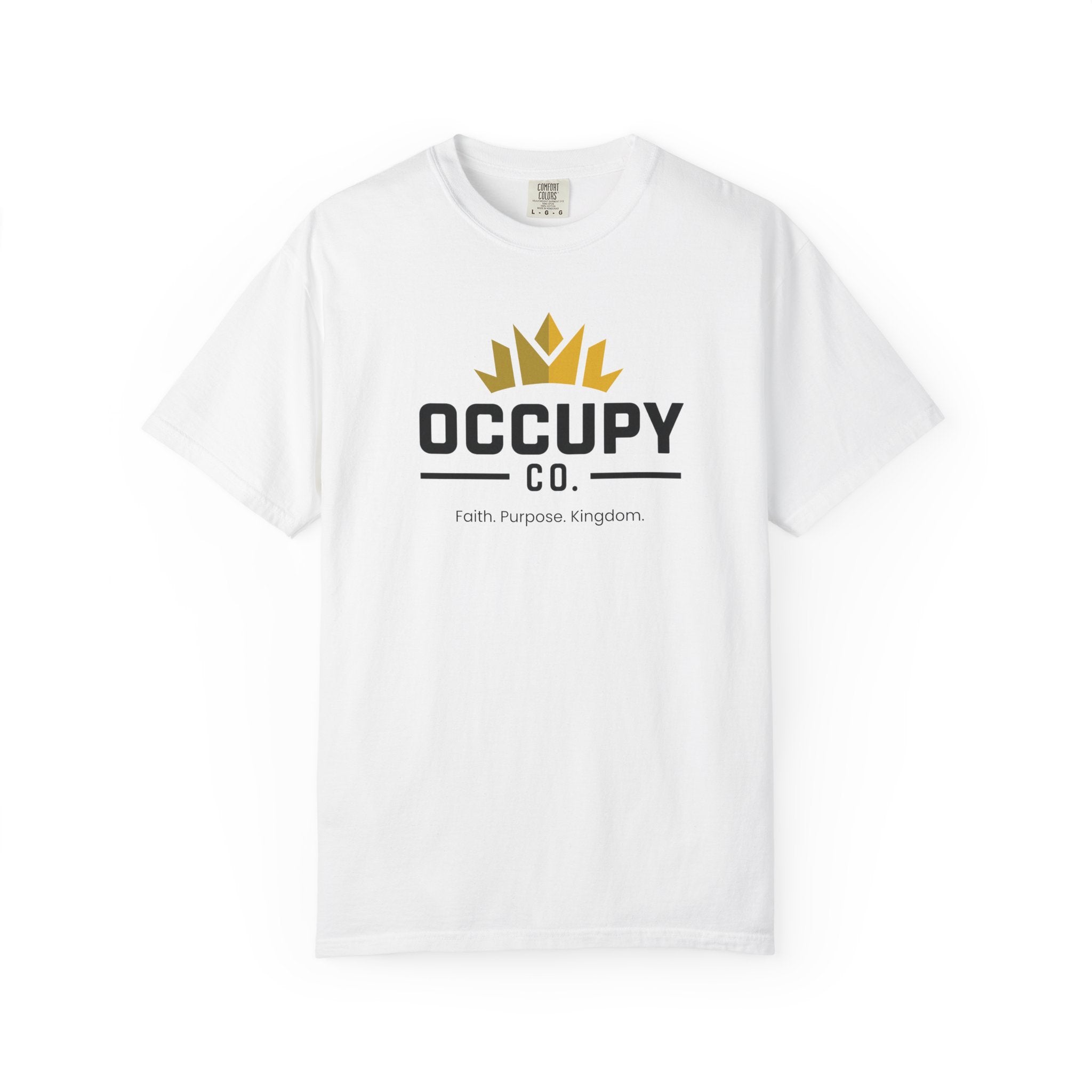 Occupy Co. Crown Logo T-Shirt — Faith. Purpose. Kingdom. Casual Graphic Tee