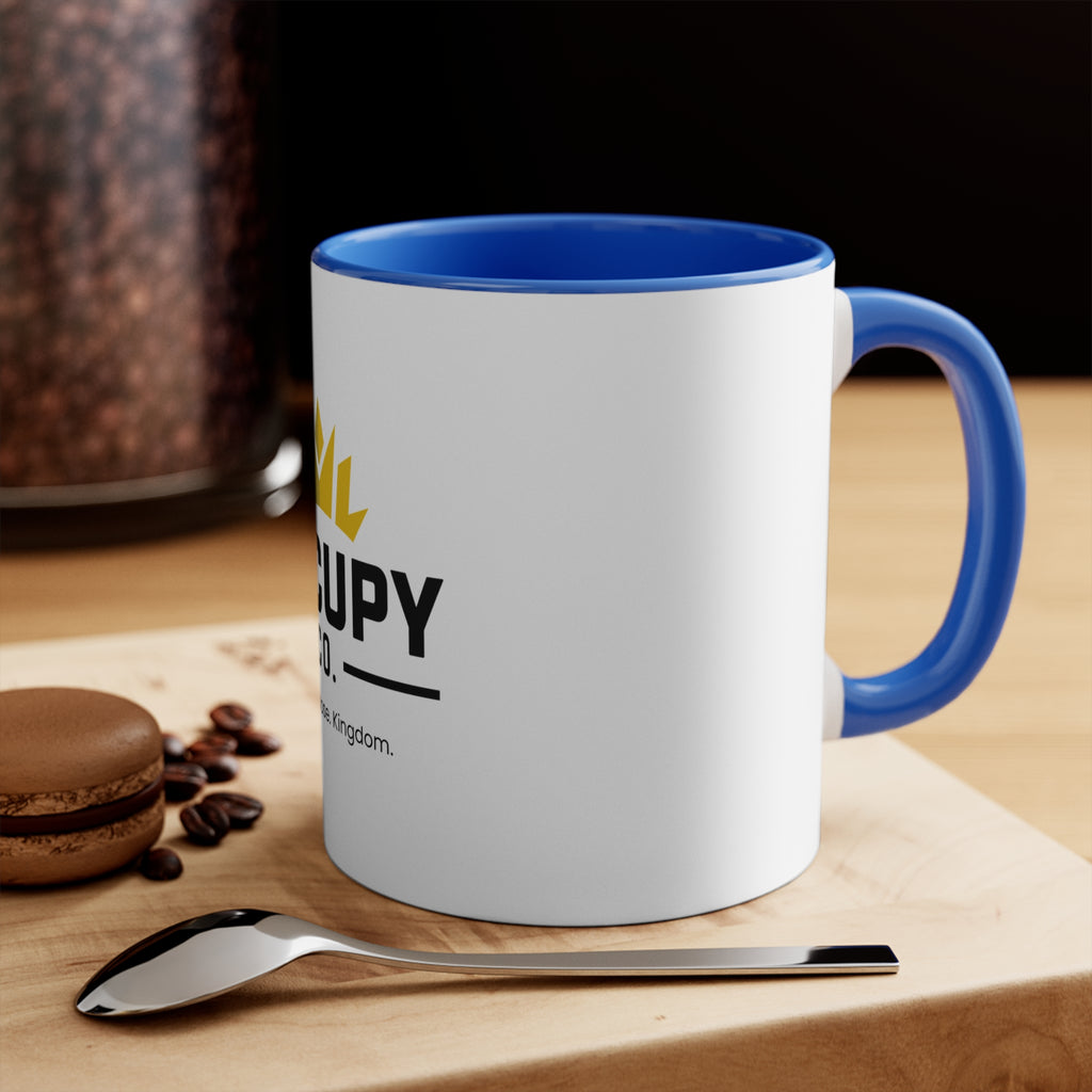 Accent Mug — Occupy Co. Logo | Faith, Purpose, Kingdom Coffee Cup