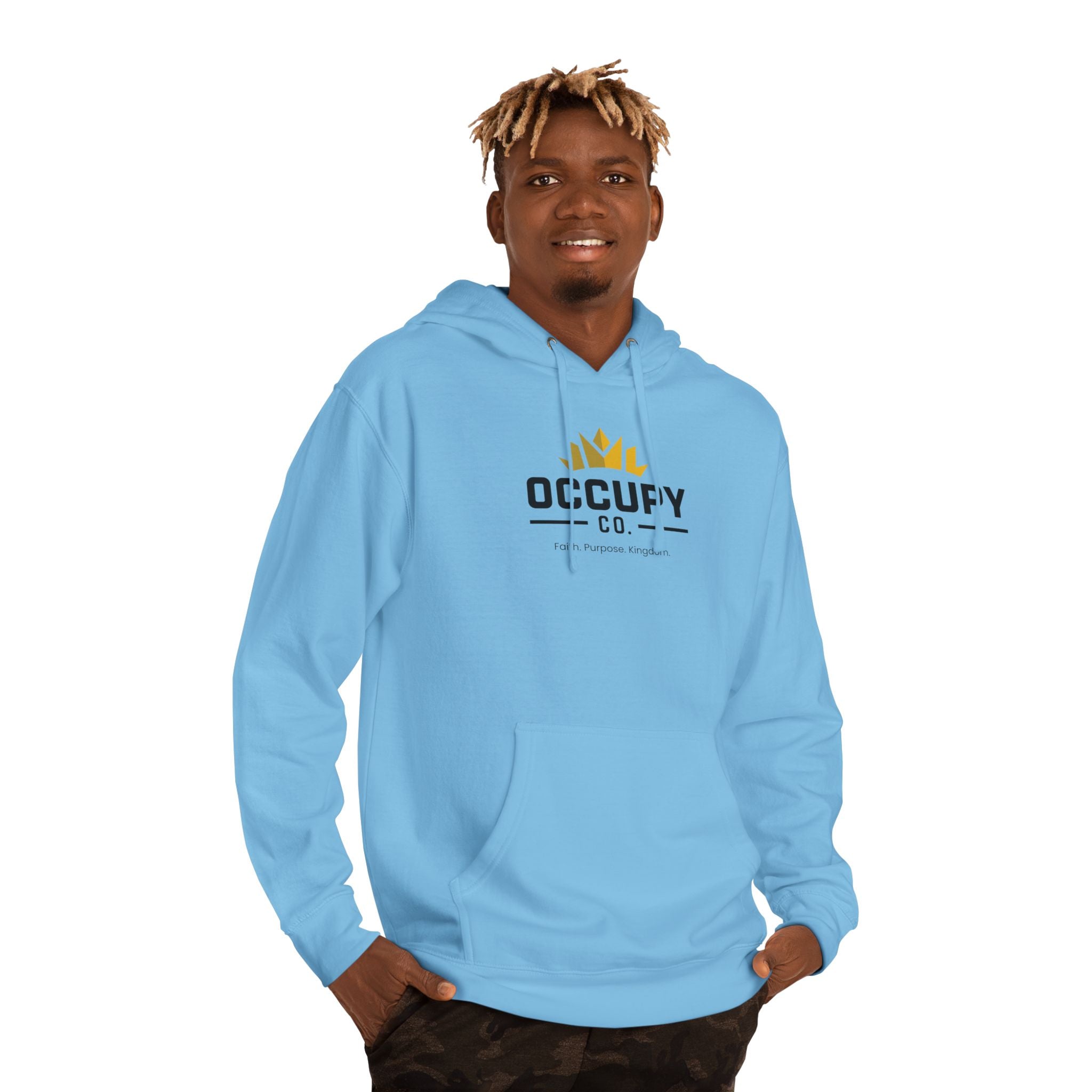 Occupy Co. Logo Hoodie — Minimal White Pullover