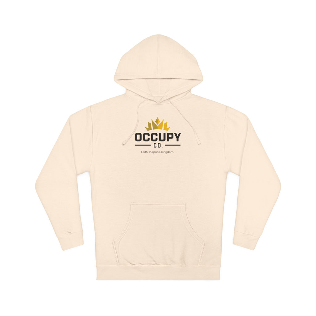 Occupy Co. Logo Hoodie — Minimal White Pullover