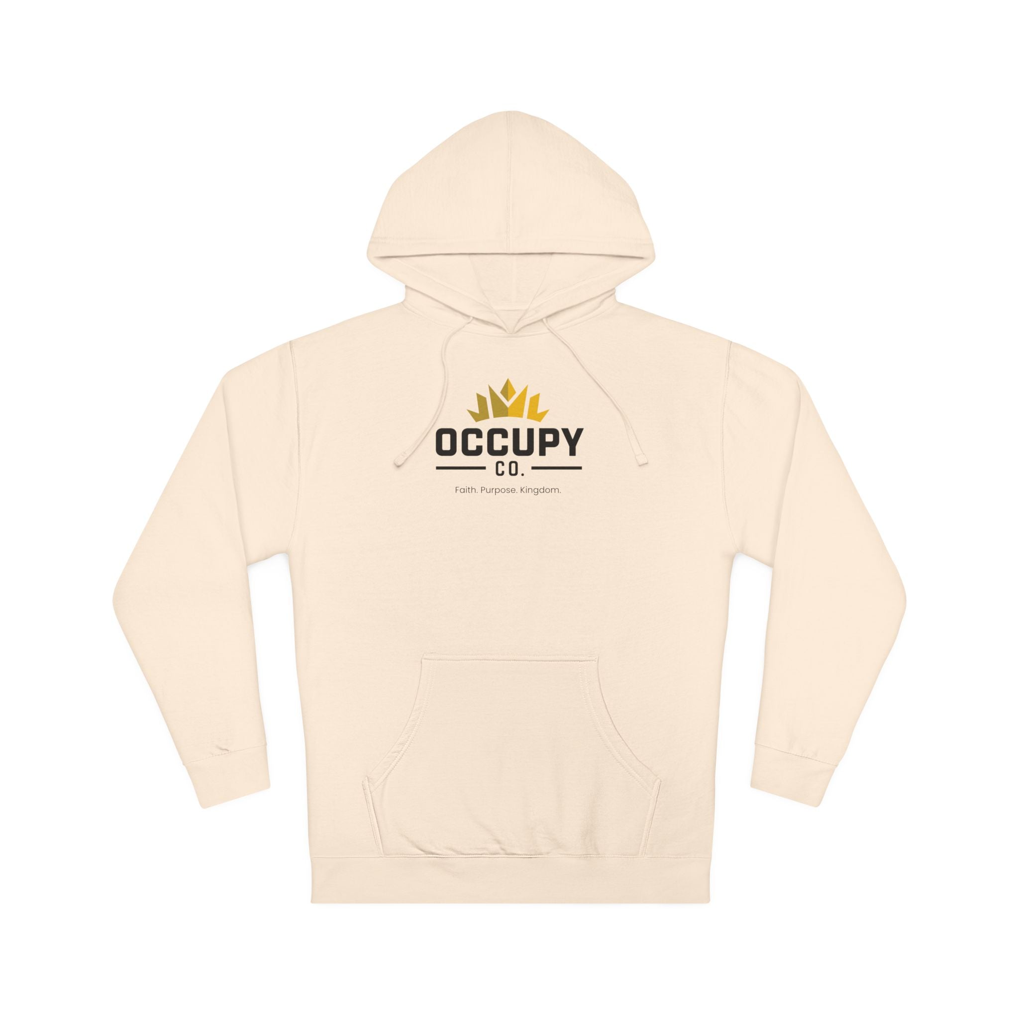 Occupy Co. Logo Hoodie — Minimal White Pullover