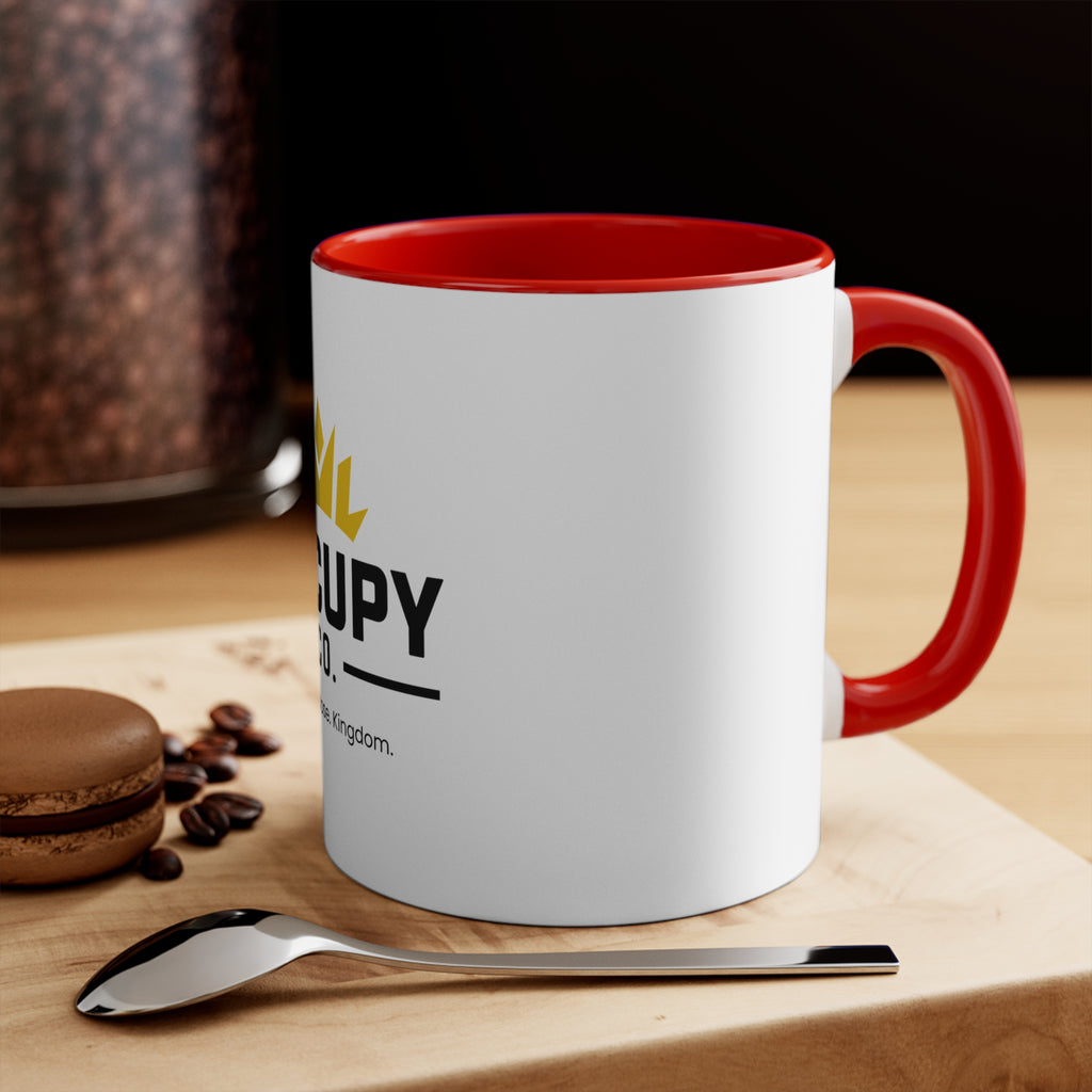 Accent Mug — Occupy Co. Logo | Faith, Purpose, Kingdom Coffee Cup