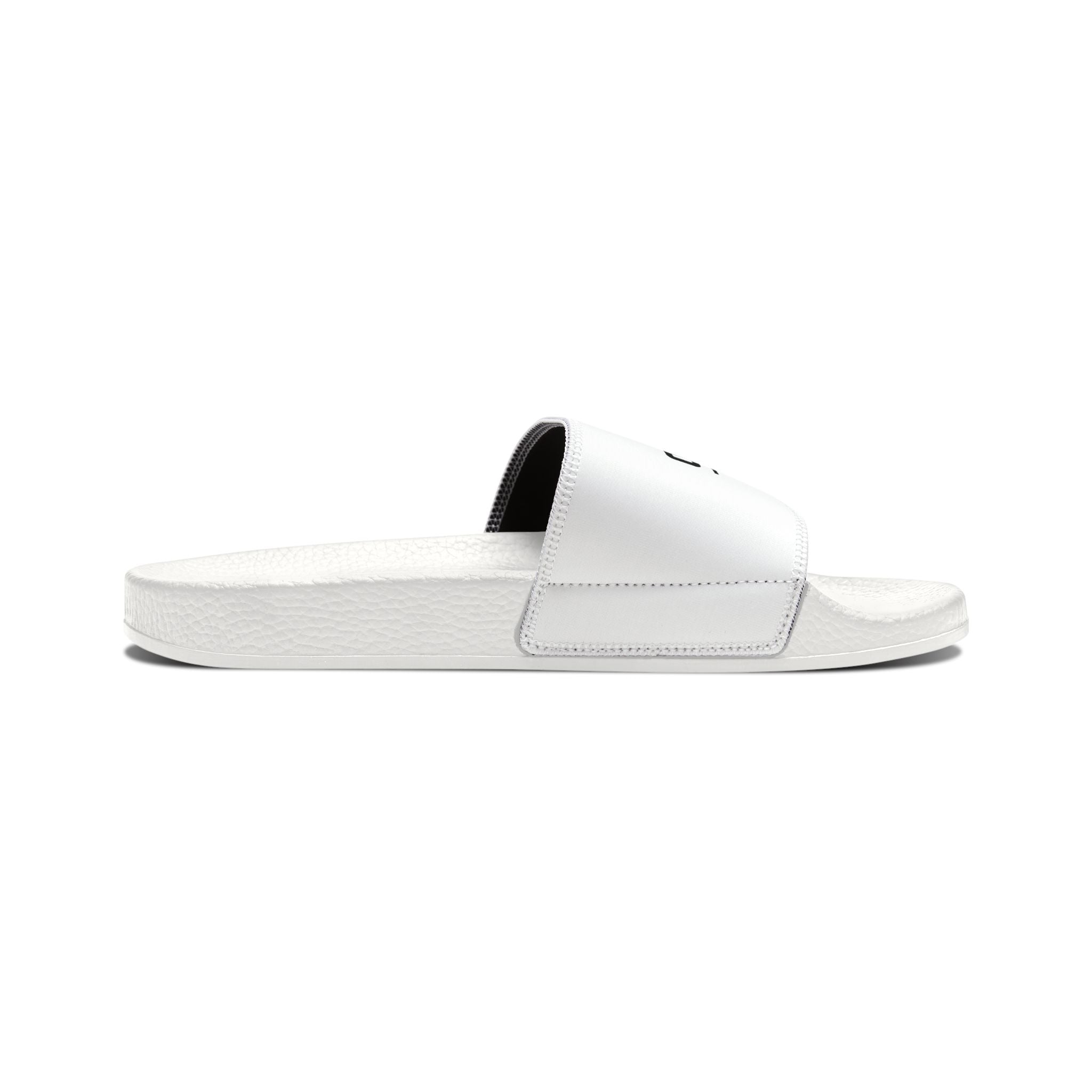 Slide Sandals — Removable Strap White Logo Slides for Men
