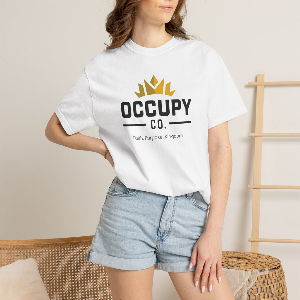 Occupy Co. Crown Logo T-Shirt — Faith. Purpose. Kingdom. Casual Graphic Tee