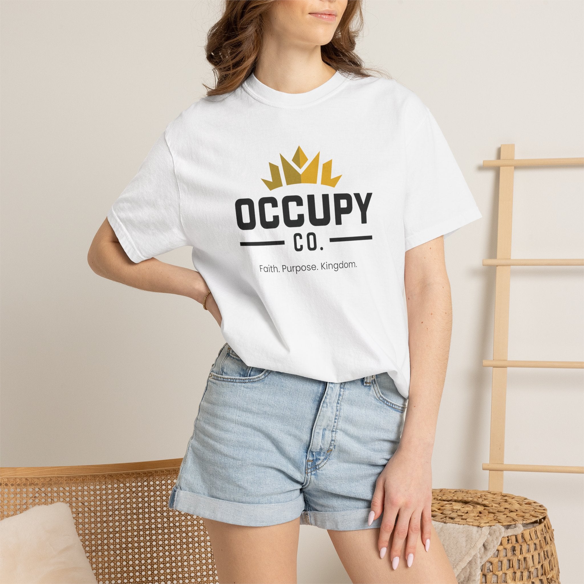 Occupy Co. Crown Logo T-Shirt — Faith. Purpose. Kingdom. Casual Graphic Tee